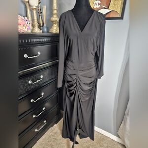 Torrid Black Long Sleeve Ruched Dress